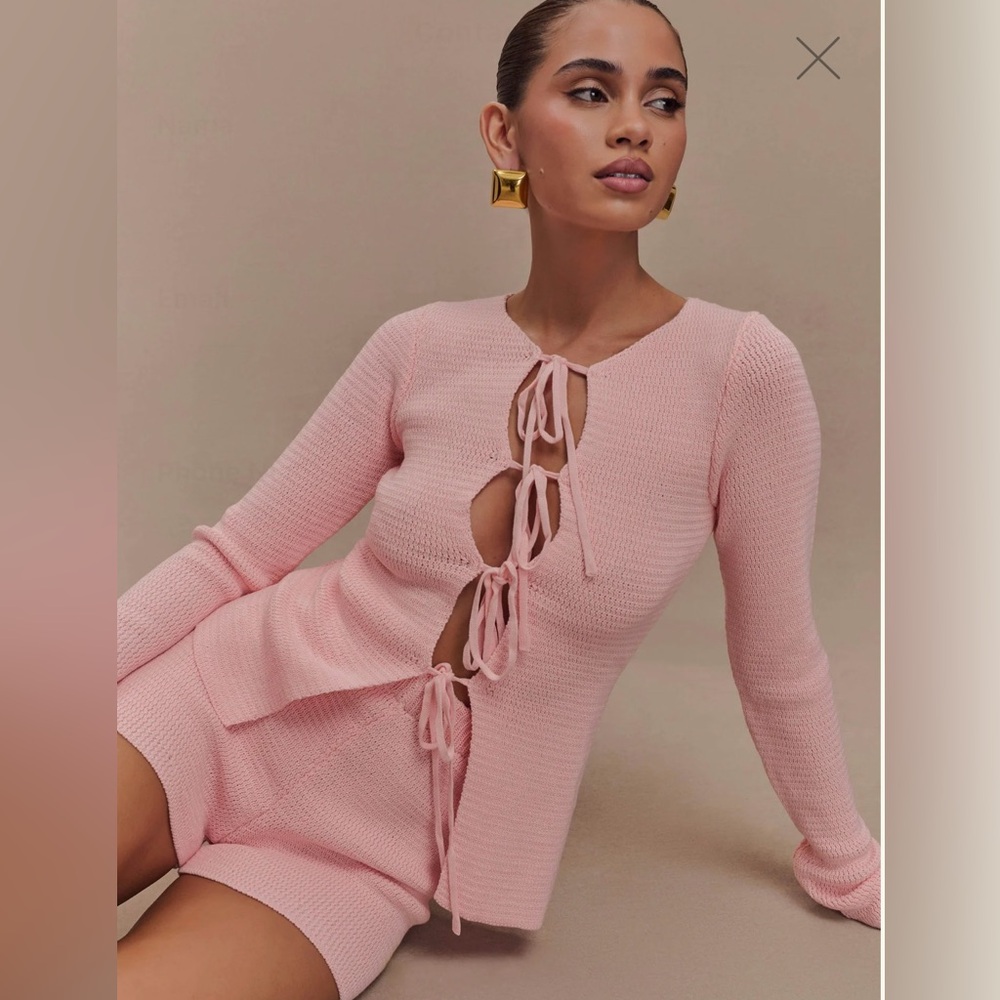 Meshki Pink Knit Sweater